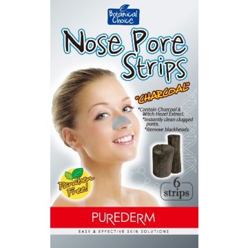 Purederm nose pore strips charcoal 6 pezzi