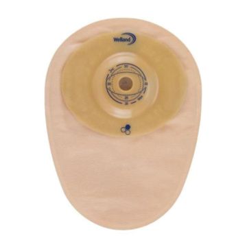 Sacca per colostomia welland aurum profile colo midi opaca pretagliata diametro 13-48 mm inizio convessita' 48 mm 10 pezzi