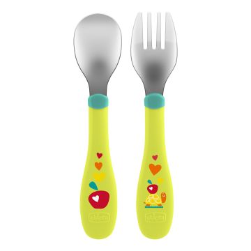 Chicco set posatine acciaio 18m+