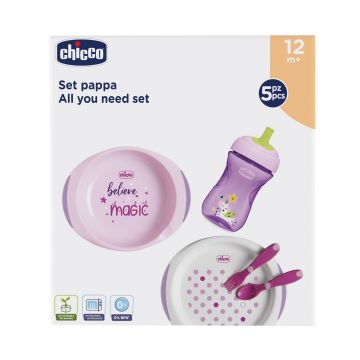 Chicco set pappa rosa 12m+