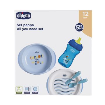 Chicco set pappa azzurro 12m+