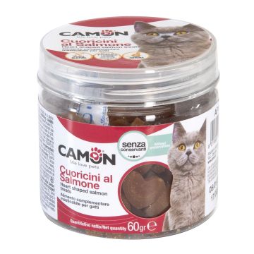 Camon Gatto Snack Cuoricini Al Salmone 60 Gr