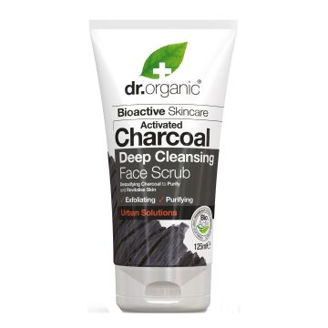 Dr organic charcoal carbone attivo face scrub scrub viso 125 ml