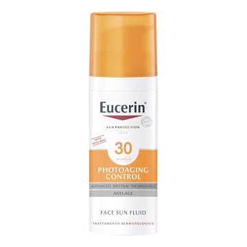 Eucerin Sun Fluid Anti-Età Crema Solare Viso FP 30 Protezione Alta 50 ml