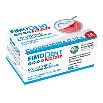 Fimodent travel collutorio clorexidina spdd 0,12% 14 flaconcini monodose 10 ml
