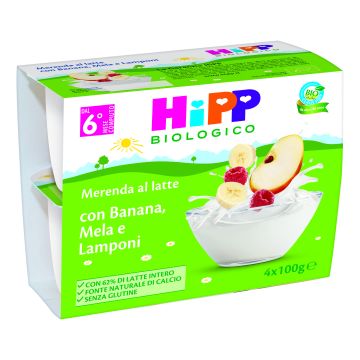 Hipp bio merenda latte mela banana lampone 4x100 g