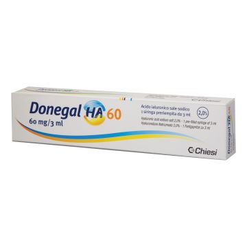 Siringa intra-articolare donegal ha 60 acido ialuronico sale sodico 2% 60 mg 3 ml