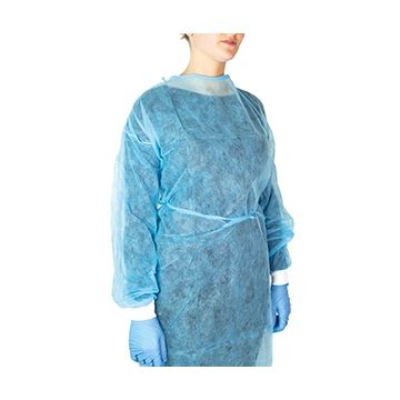 Camice sterile con polsino blu