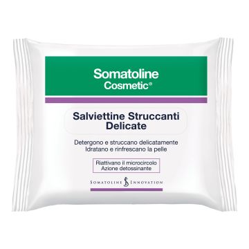Somatoline Cosmetic Salviettine Struccanti Delicate 20 Pezzi