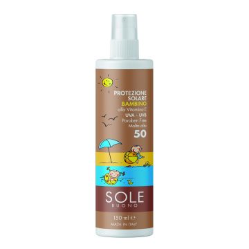 Sole buono protezione solare molto alta per bambino 150 ml
