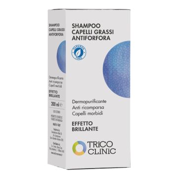 Trico clinic shampoo capelli grassi antiforfora effetto brillante 200 ml
