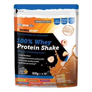 100% whey protein shake hazelnut cream 900 g