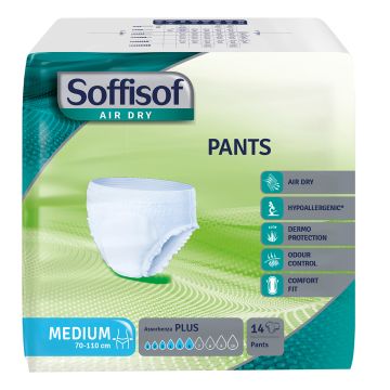 Pannolone soffisof air dry pants plus m 14 pezzi