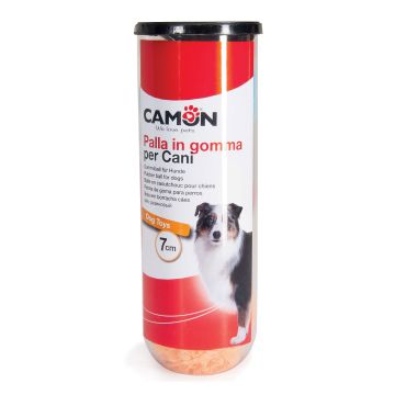 Camon Cane Gioco Palla Da Tennis Gomma E Pelo Cf. (3 Pezzi) 7 Cm