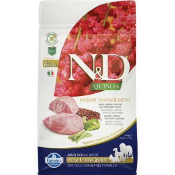 N&d quinoa canine weight management lamb quinoa broccoli and asparagus adult all breeds 800 g