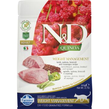 Farmina Gatto N&D Quinoa Weight Management Agnello, Quinoa, Broccoli & Asparagi 300 Gr