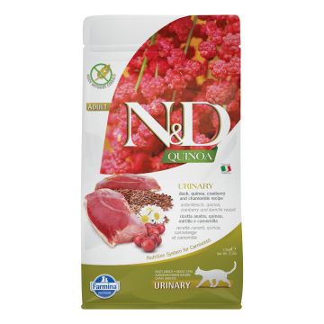 Farmina Gatto N&D Quinoa Urinary Anatra, Quinoa, Mirtillo & Camomilla 1,5 Kg