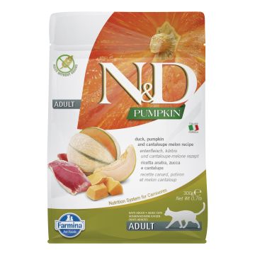 N&d pumpkin feline duck pumpkin and cantalupe adult 300 g