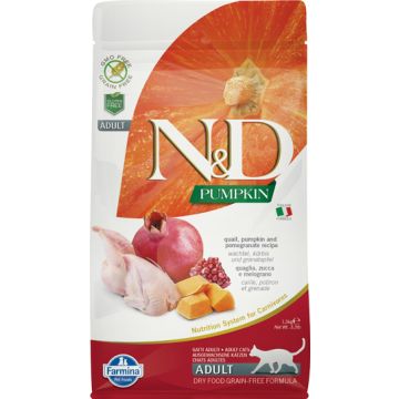 N&d pumpkin feline quail pumpkin and pomegranate adult 1,5 kg