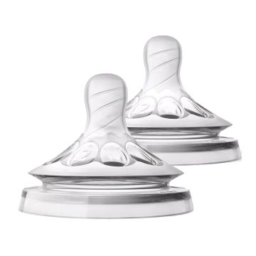 Avent 2 Tettarelle Natural Flusso Lento 2 Fori 1M+