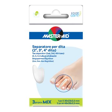 Separatore dita master-aid 1 s + 2 m 3 pezzi