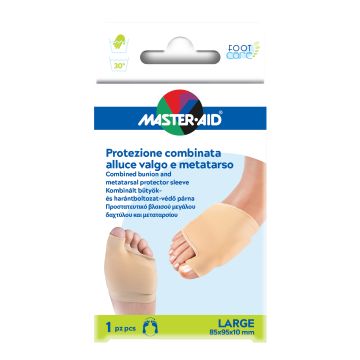 Protezione master-aid per metatarso in tessuto elastico e gel l 1 paio