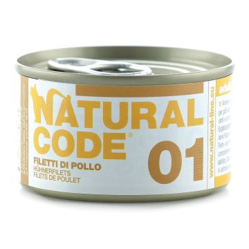 Natural Code Gatto Lattina (01) Adulto Filetti Di Pollo 85 Gr