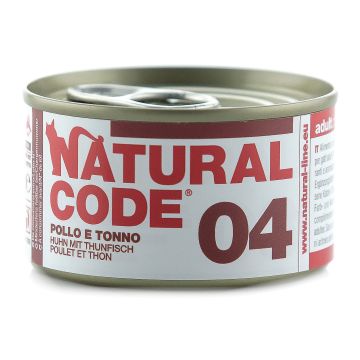 Natural Code Gatto Lattina (04) Adulto Pollo & Tonno 85 Gr