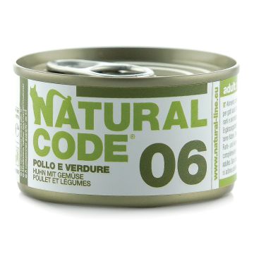 Natural Code Gatto Lattina (06) Adulto Pollo & Verdure 85 Gr