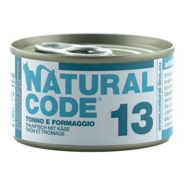 Natural Code Gatto Lattina (13) Adulto Tonno & Formaggio 85 Gr