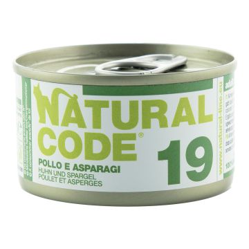 Natural Code Gatto Lattina (19) Adulto Pollo & Asparagi 85 Gr     Temporaneamente Mancante Dall'Azienda Produttrice