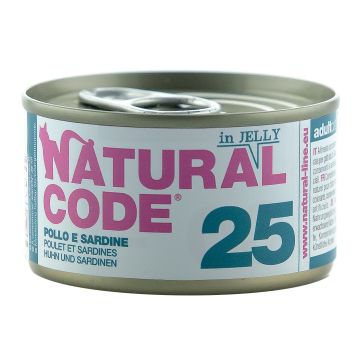 Natural Code Gatto Lattina (25) Adulto Pollo & Sardine 85 Gr