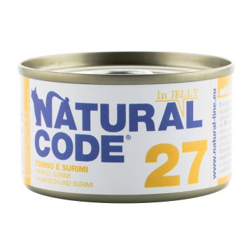 Natural Code Gatto Lattina (27) Adulto Tonno & Surimi 85 Gr
