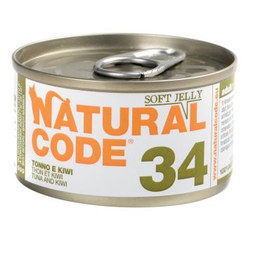 Natural Code Gatto Lattina (34) Adulto Tonno & Kiwi 85 Gr
