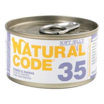 Natural Code Gatto Lattina (35) Adulto Tonno & Papaya 85 Gr