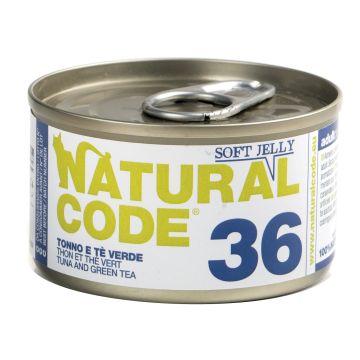 Natural Code Gatto Lattina (36) Adulto Tonno & Te' Verde 85 Gr