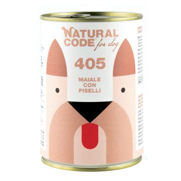 Natural code 405 for dog maiale con piselli Natural code 405 for dog maiale con piselli