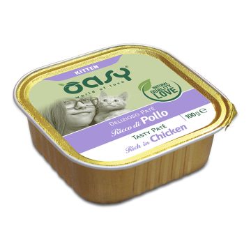 Oasy Gatto Delizioso Pate' Kitten Pollo 100 Gr