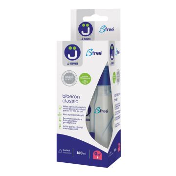 J bimbi b free classic 160 ml biberon in pp con canula anticoliche e tettarella in silicone