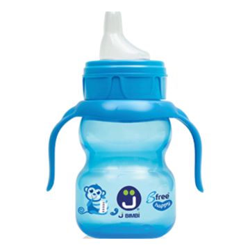 J bimbi b free sippi 1 blu 240 ml prima tazza con beccuccio in silicone