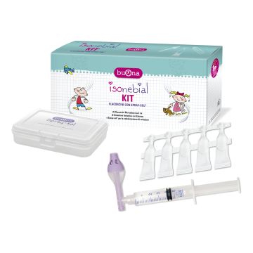Isonebial Kit per pulizia delle fosse nasali 20 flaconcini + spray + siringa