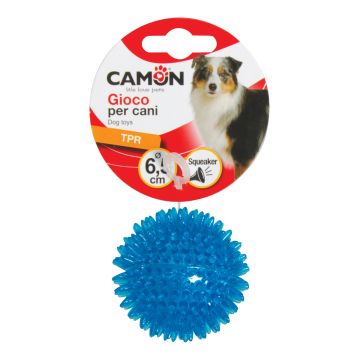 Gioco cane palla con punte e squeaker 65 mm 6 pezzi