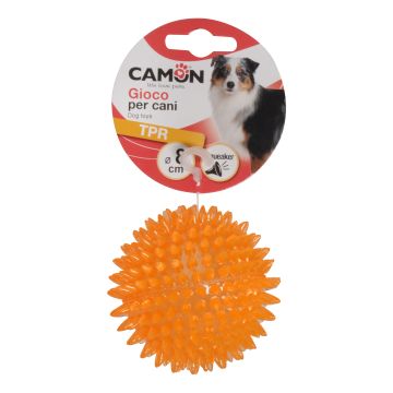 Gioco cane palla con punte e squeaker 80 mm 6 pezzi