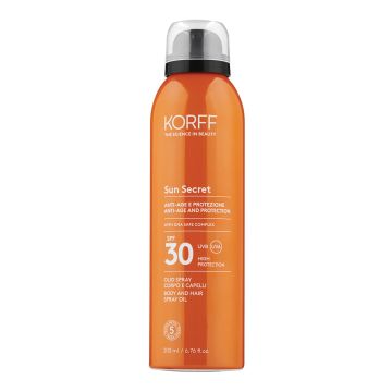 Korff sun secret olio spray corpo/capelli spf30