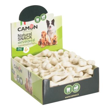 Display da 60 pezzi di dental bones amido di riso con rotture 7 cm