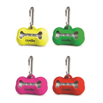Camon Cane Dispenser Sacchetti Igienici In Silicone Con Rotolo (20 Pezzi) Colori Assortiti
