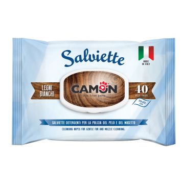 Camon Salviette Detergenti 40 Pezzi Legni Bianchi