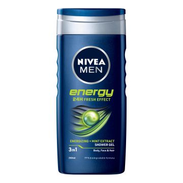 NIVEA - doccia schiuma gel for men energy 250 ml NIVEA - doccia schiuma gel for men energy 250 ml