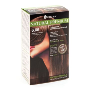 Natural premium 6.05 biondo scuro tabacco tinta permanente in crema