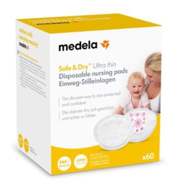Safe & dry coppettaassorbilatte ultra thin 60 pezzi